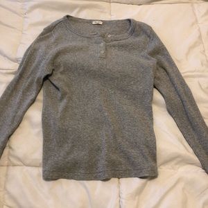john Gault BrandyMelville Gray Thermal Long Sleeve